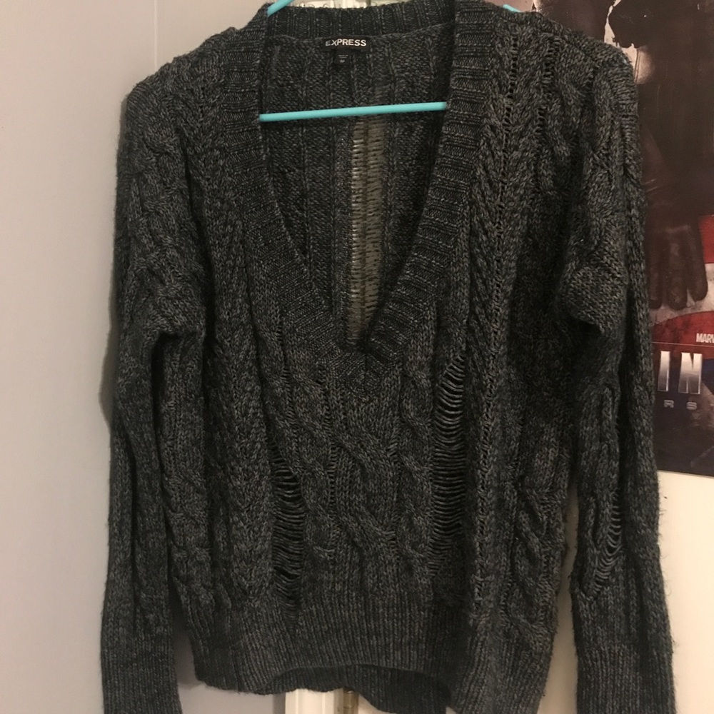 Express Women's XS Distressed Sweater